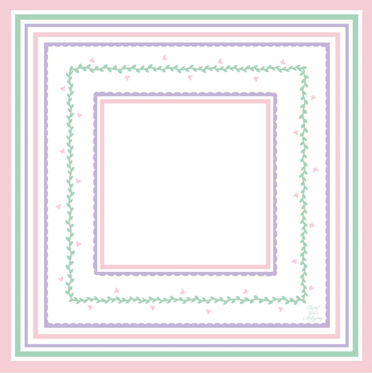 Bam! Let's Mahjong Garden Party Mat- Pink
