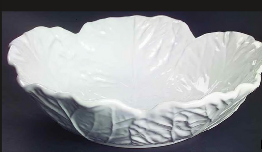 Bordallo Pinheiro Cabbage Beige Large Bowl 11''
