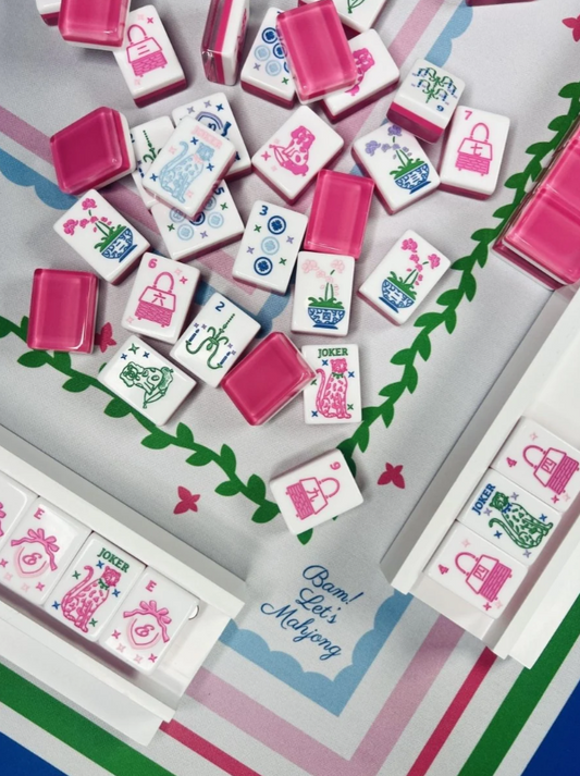 Bam! Let's Mahjong Grandmillennial Tiles- Pink