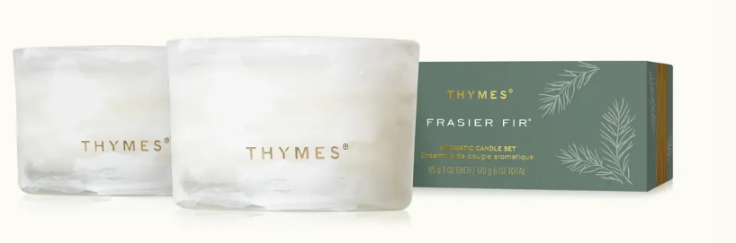 Thymes Frasier Fir® Tidings Poured Candle Set
