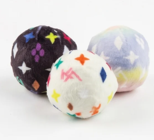 Haute Diggity Dog KV Balls (Monogram) Catnip Toys