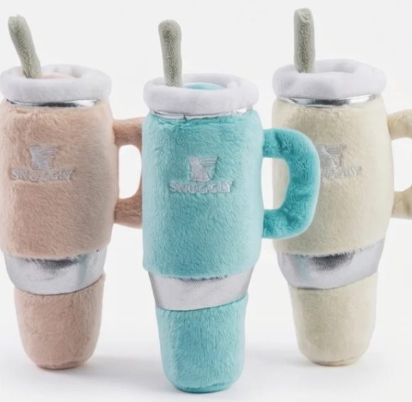 Haute Diggity Dog Snuggly Cup 3-Pack (Teal, Ivory, Blush) - Organic Catnip
