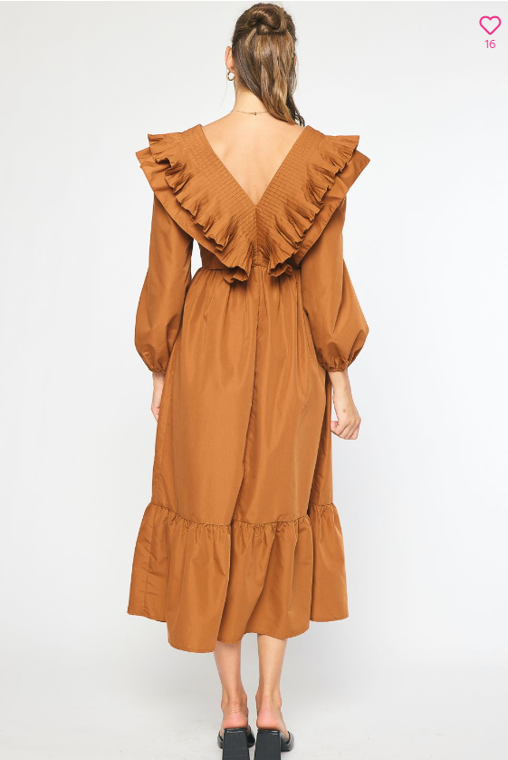 Fall On My Mind Ruffled Maxi Dress