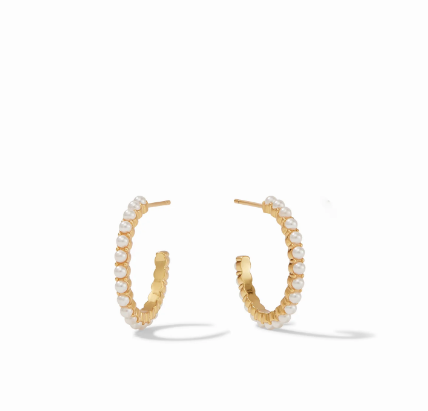 Julie Vos Juliet Hoop Gold Pearl