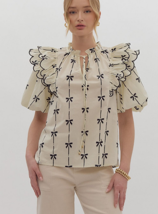 Bowtiful Print Blouse