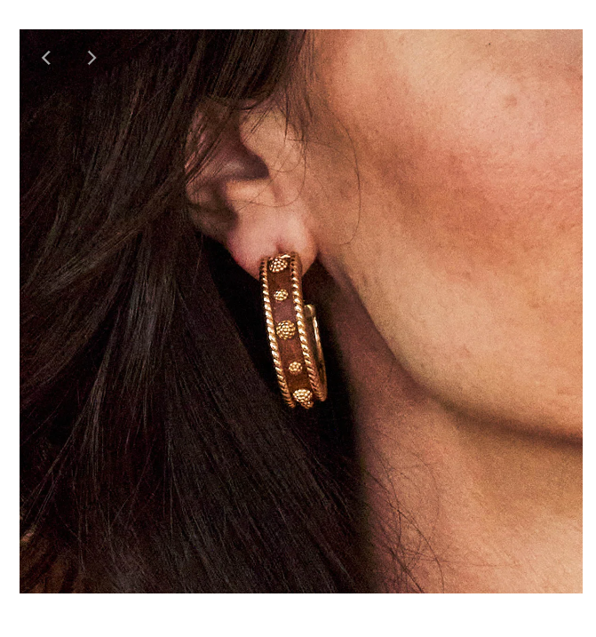 Capcuine De Wulf Berry Medium Hoop Earrings - Teak