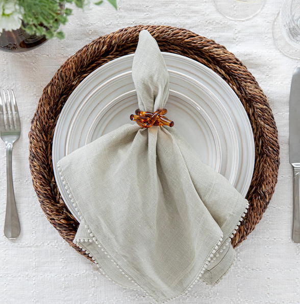 Juliska Berry Trim Napkin -Flax