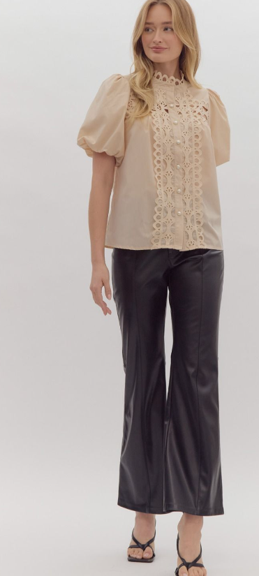 Pearl Whisper Puff Blouse