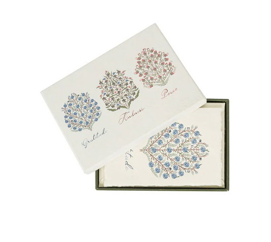 Juliska Villa Seville Note Card Assorted Set/6 - Chambray