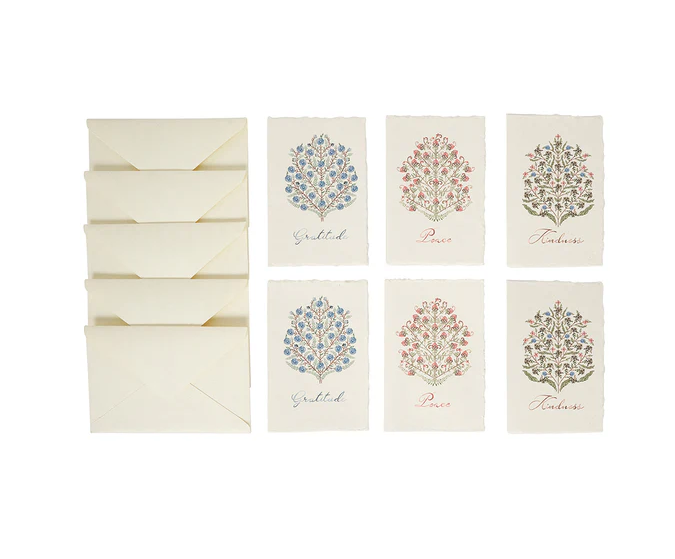 Juliska Villa Seville Note Card Assorted Set/6 - Chambray
