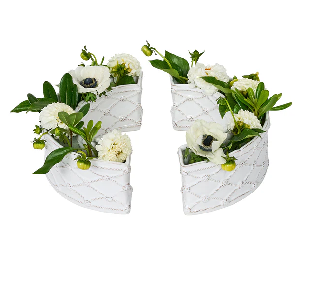 Juliska Berry & Thread Petite Parterre Garden Half Circle Vase Set of 2