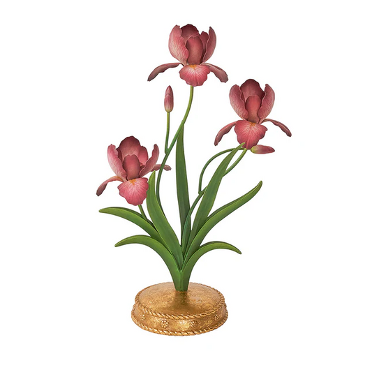 Meadow Walk Iris 14" Centerpiece Candelabra - Pink