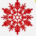 180 Flocked Snowflake Ornament