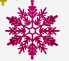 180 Flocked Snowflake Ornament