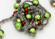 180 Tinsel Glass Bead Garland - 3 Assorted Colors