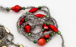 180 Tinsel Glass Bead Garland - 3 Assorted Colors