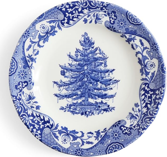 Spode Blue Italian 8" Christmas Salad Plate