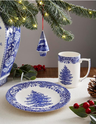 Spode Blue Italian 8" Christmas Salad Plate - Thumbnail 3