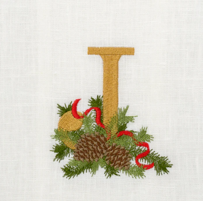 Arte Italica Winter Pine Monogram Towel