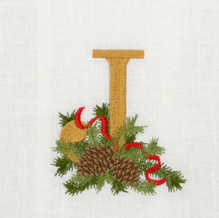 Arte Italica Winter Pine Monogram Towel