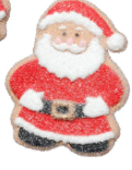Zodax Cookie Santa Ornaments- 3 pcs Assorted 5"