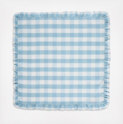 Juliska Ocean Gingham Ruffle Napkin