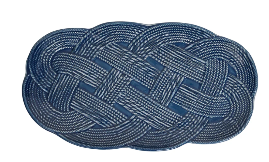 Juliska Le Panier  Mystic Knot 15" Hostess Tray - Denim