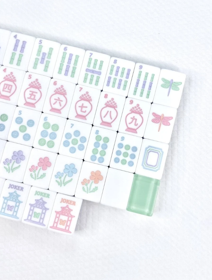 Bam! Let's Mahjong Garden Party Tiles Sea Glass Green