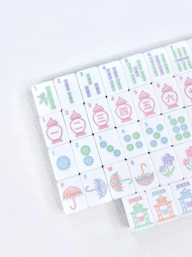 Bam! Let's Mahjong Garden Party Tiles Sea Glass Green