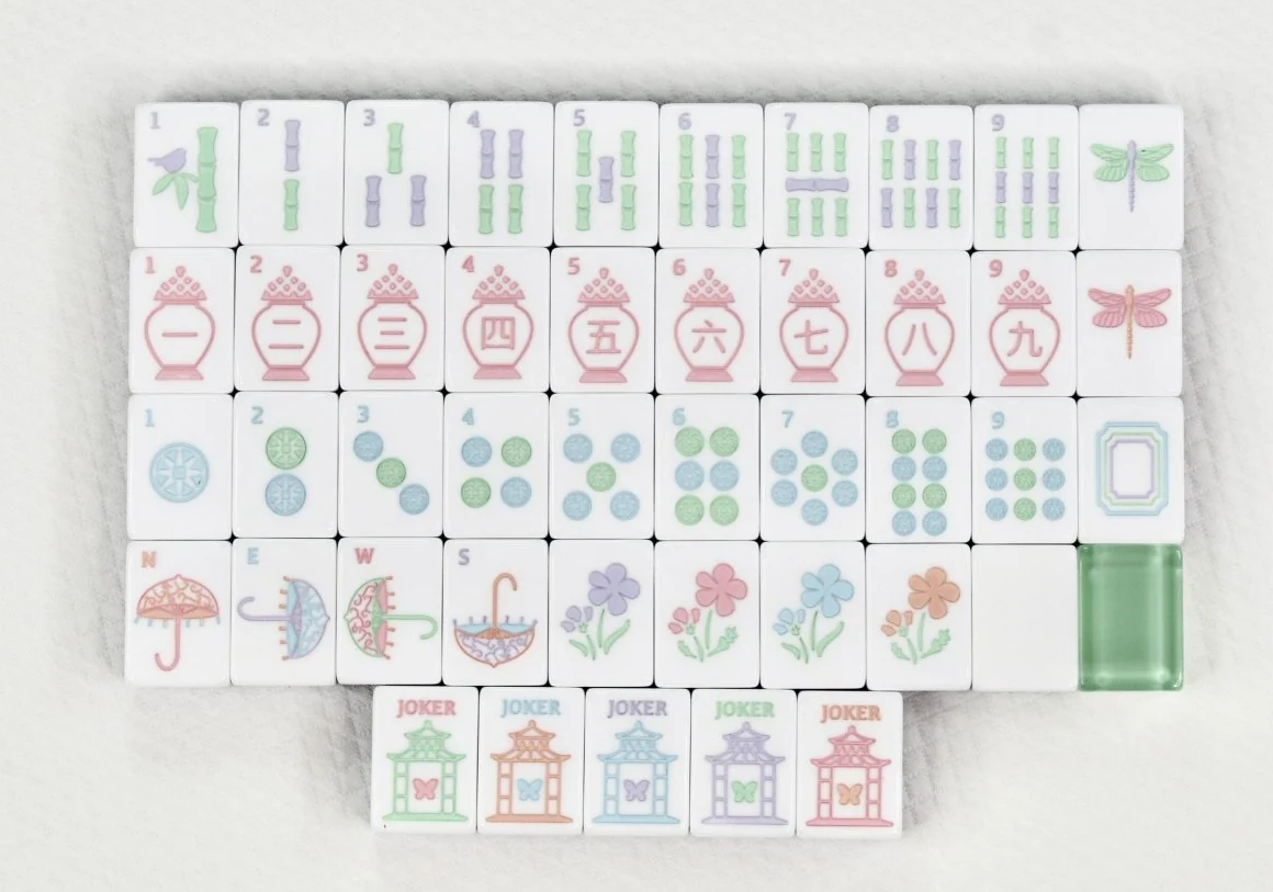 Bam! Let's Mahjong Garden Party Tiles Sea Glass Green