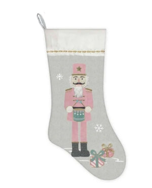 Mon Ami Pink Nutcracker Stocking