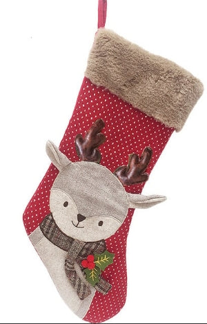 Mon Ami Merry Reindeer Stocking