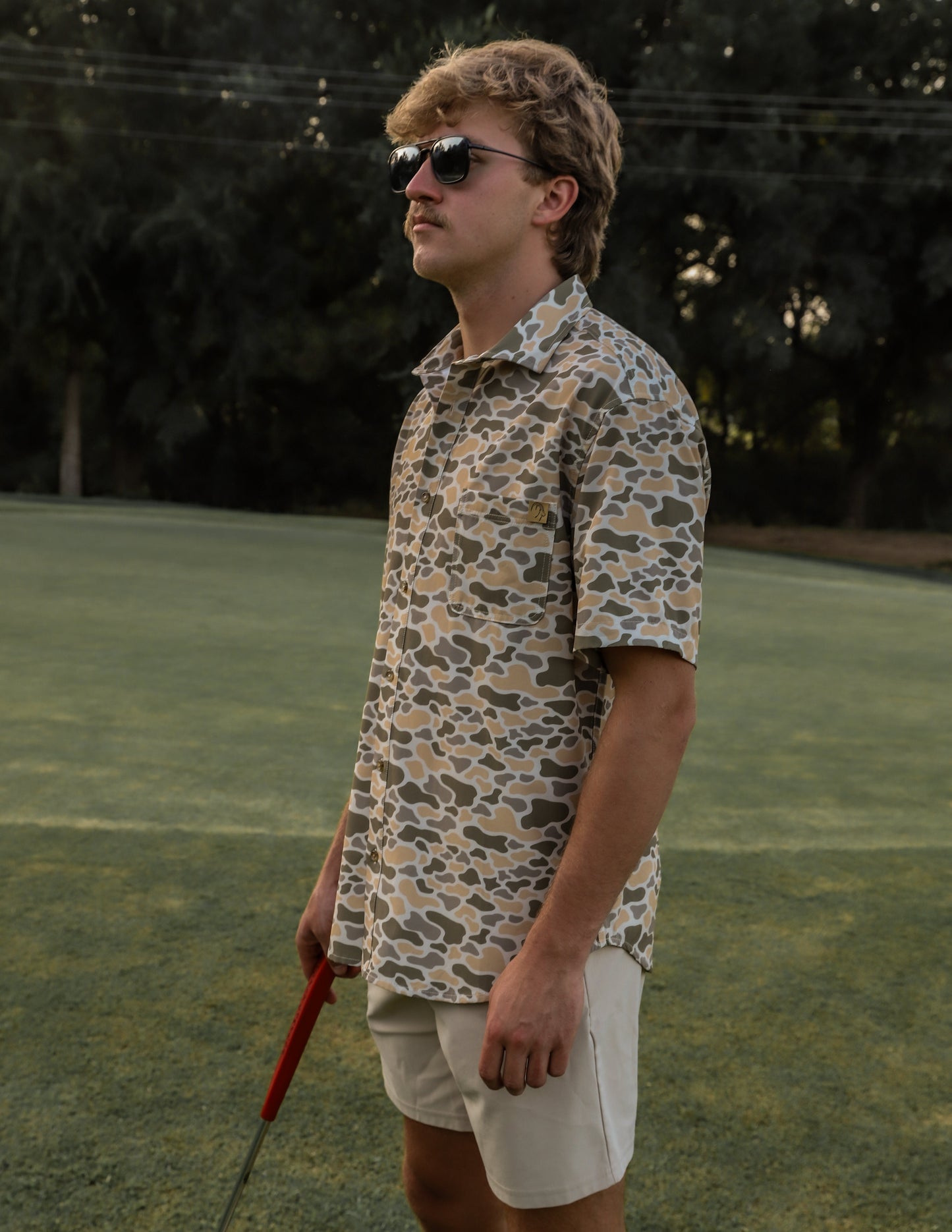 High Creek Outdoors The Burk Short Sleeve Button Up Cripple Creek Camo