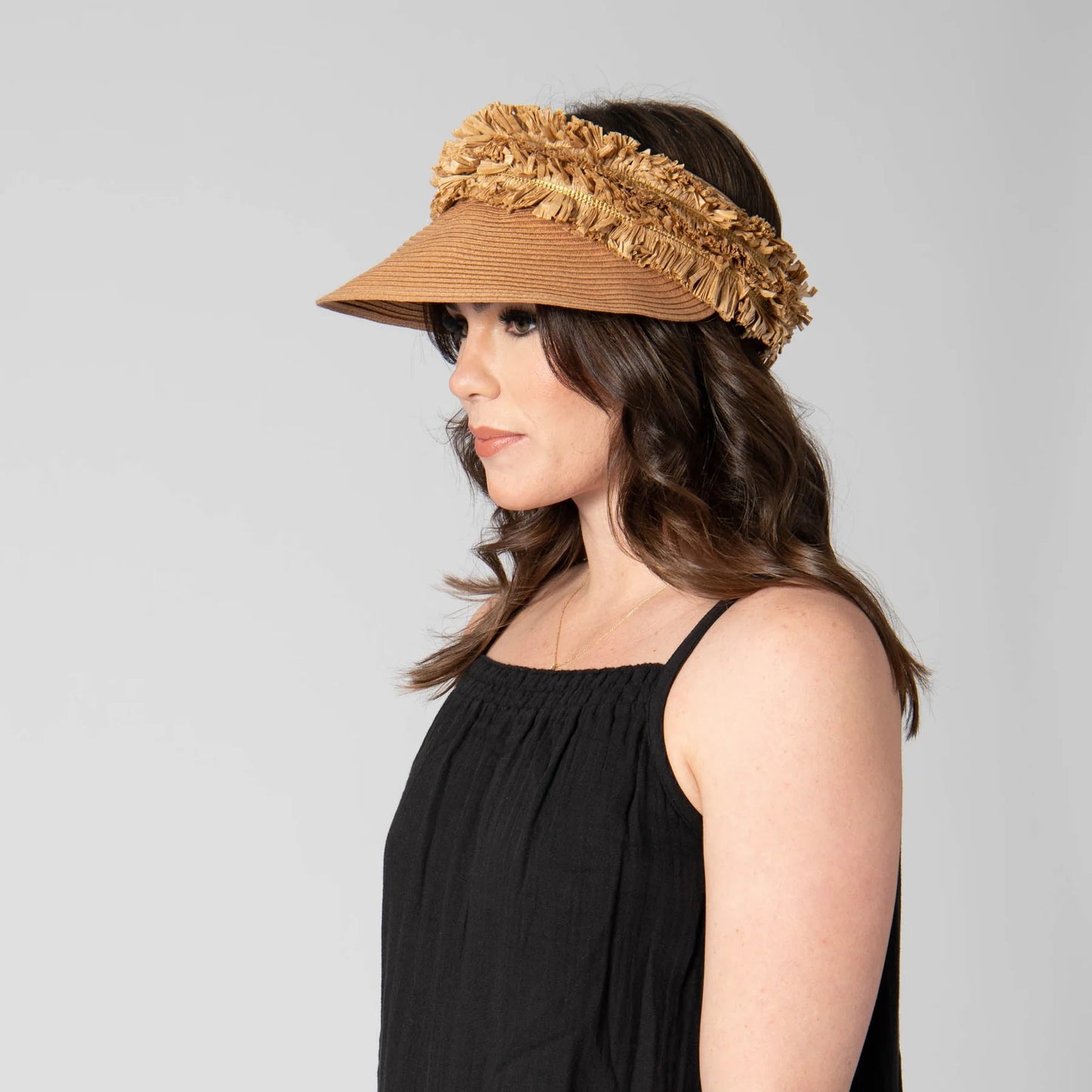 San Diego Hat Happy Day Straw Fringe Visor