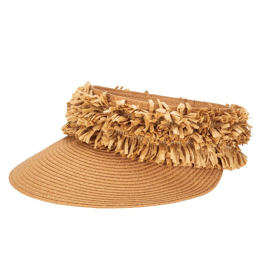 San Diego Hat Happy Day Straw Fringe Visor