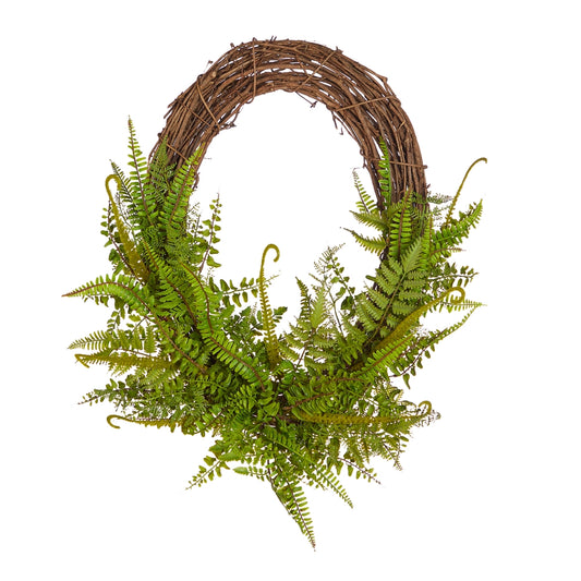 The Porch Raz Oval Fern Wreath