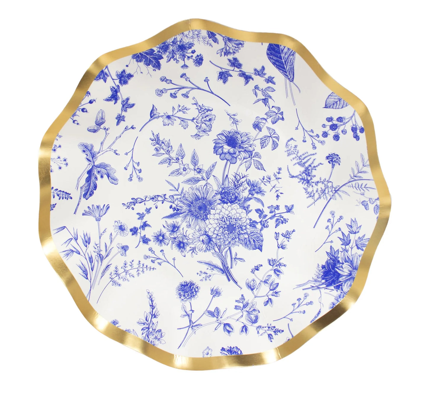 Sophistiplate Floral Blue Bowl 8 Count