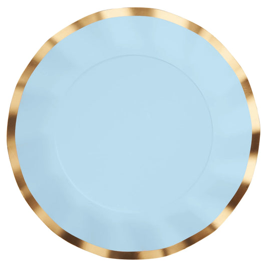 Sophistiplate Wavy Dinner Plate Everyday Sky Blue 8 Count