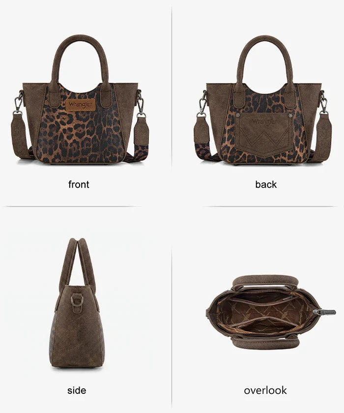 Wrangler Western Rustic Charm Leopard Print Tote Bag
