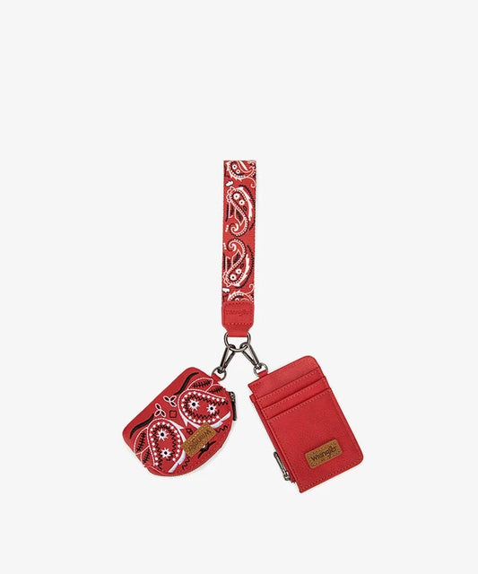 Wrangler Paisley Bandana Card Holder and Wallet Set
