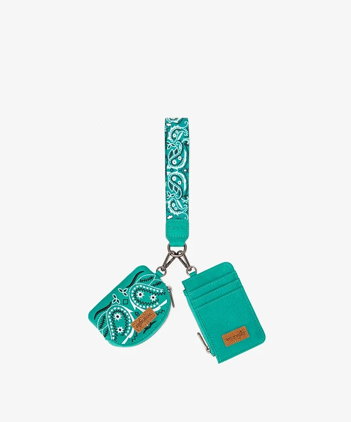 Wrangler Paisley Bandana Card Holder & Wallet TURQUOISE