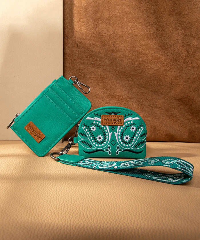 Wrangler Paisley Bandana Card Holder & Wallet TURQUOISE