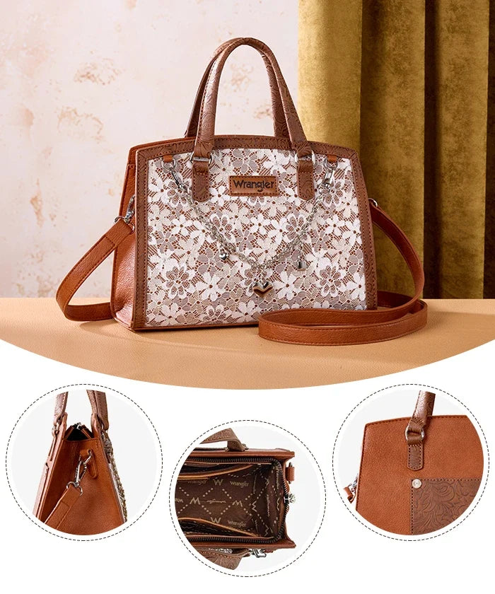 Wrangler Western Chic Lace Tote Bag