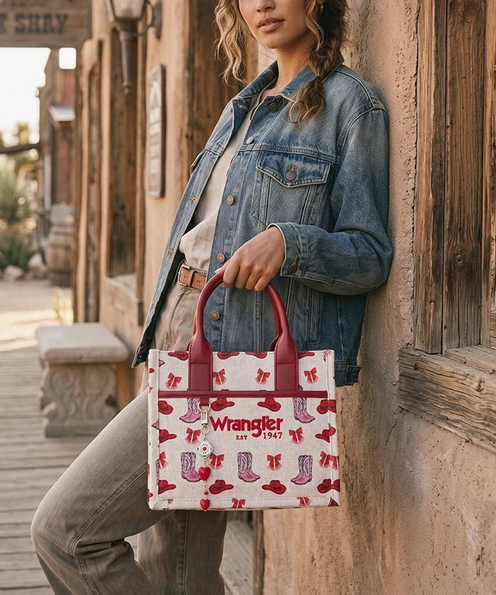 Wrangler Rodeo Icons Western Canvas Tote Bag
