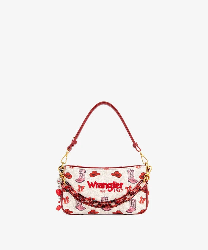 Wrangler Rodeo Icons Western Baguette Shoulder Bag