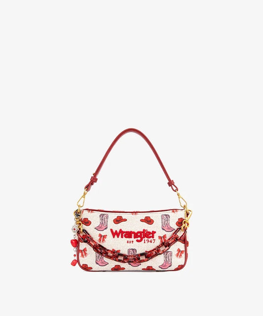 Wrangler Rodeo Icons Western Baguette Shoulder Bag
