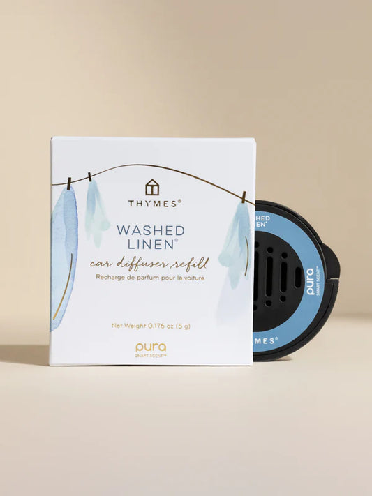 Pura Washed Linen Car Diffuser Refill Thymes