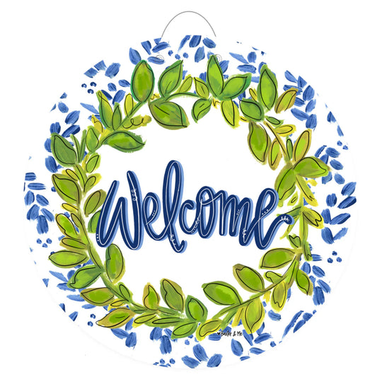 The Porch Baxter & Me Willow & Green Welcome Door Hanger