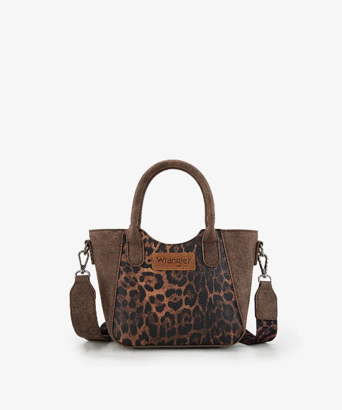 Wrangler Western Rustic Charm Leopard Print Tote Bag