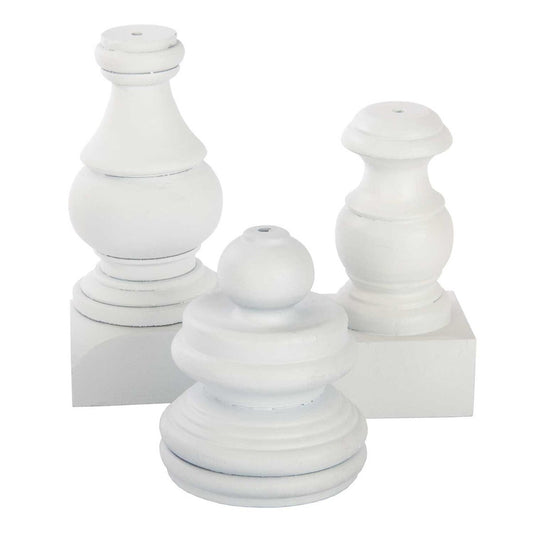 The Porch Round Top Collection White Display Poles